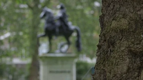 Statue - Man on Horse Video stock 71644135
