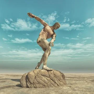 Statue of a man Stock Illustration