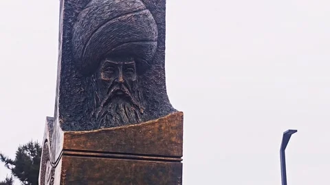 Statue of a man in the park Stock Footage 277160557