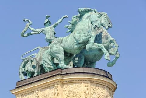 Statue of a Man with a Snake - Budapest Stock Photos