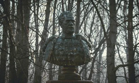Statue of a man in South Park in Sofia Stock Photos