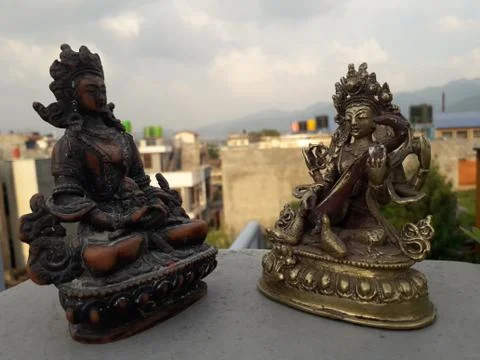 Statue of Manjushree Stock Photos