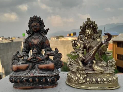Statue of Manjushree 库存照片