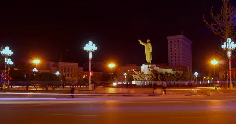 Statue of Mao Zedong 4K Stock Footage 115234375