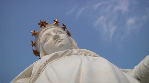 Statue of Maria, Beirut Stock Footage 5471958