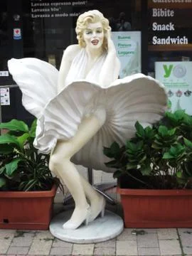 Statue of Marilyn Monroe Stock Photos