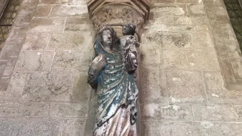 Statue of Mary Stock Footage 199780601