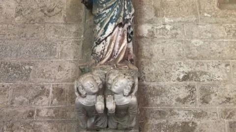 Statue of Mary Stock Footage 199780614