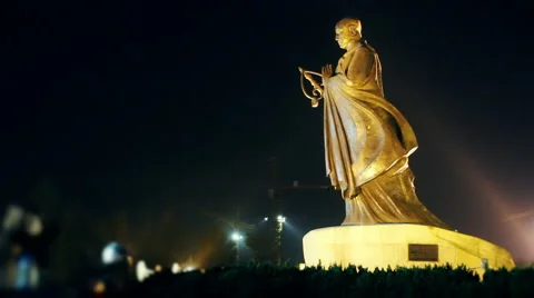 Statue of  master xuanzang, Stock Footage 980200