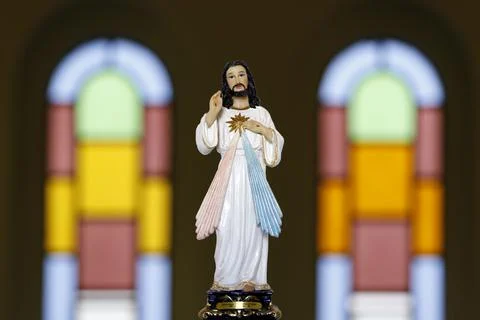Statue of the merciful Jesus Foto stock