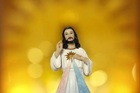 Statue of the merciful Jesus Stock Photos