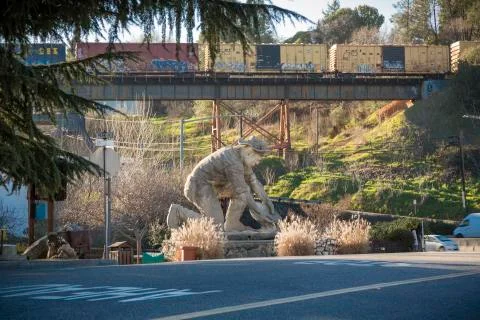 Statue Of Miner Stockfoto's
