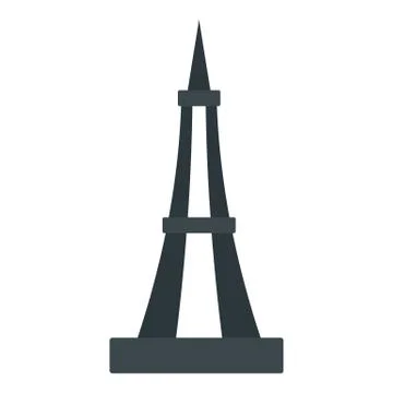 Statue monument icon, flat style Illustrazione stock