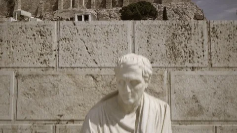 Statue, monuments to Athene. Stock Footage 83645040
