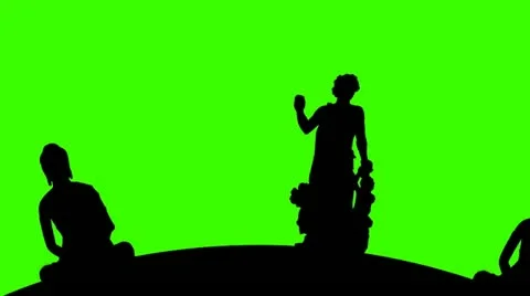 Statue Monuments Rotate Stock Footage 20646251