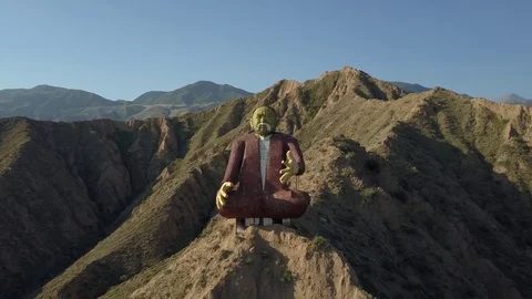 A statue in mountain Stock Footage 81106460