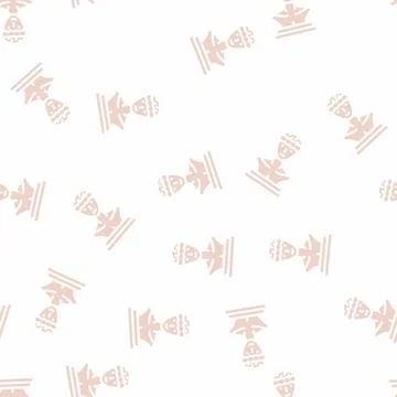 Statue museum exhibit glyph vector seamless pattern Stock Illustration