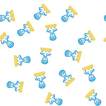Statue museum exhibit vector seamless pattern Stock Illustration