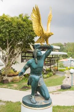 Statue of the native American Stock Photos