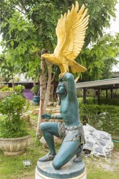 Statue of the native American Stock Photos