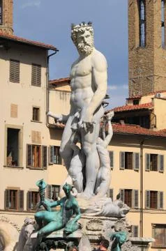Statue of Neptune Stock Photos
