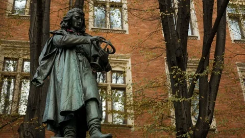 Statue of Nicolaus Copernicus Stock Footage 99316618