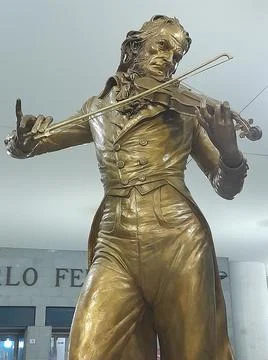 Statue of Nicolo' Paganini Stock Photos