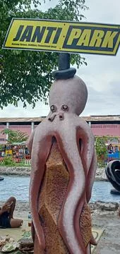 Statue of An Octopus Stock Photos