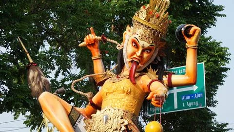 Statue of ogoh-ogoh Stock Photos