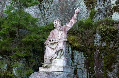 Statue of old man Stock Photos