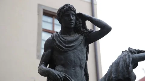 Statue of old Prague, sculpture Stock Footage 73401068