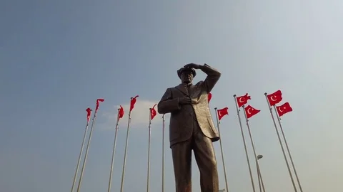 Statue in old town Marmaris Stock Footage 82359653