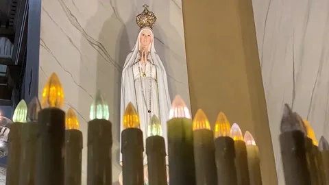 Statue of Our Lady of Fatima 3 Stock Footage 145182903