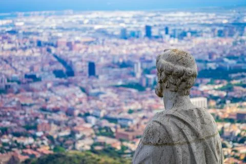 Statue over Barca Foto stock
