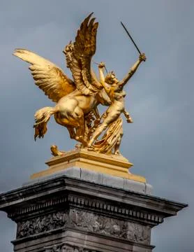 Statue in Paris Stock Photos