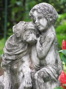 The statue in the park Stock Photos