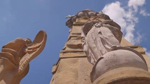 Statue in the park in summer Stock Footage 247267533
