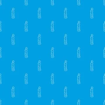 Statue pattern seamless blue Stock Illustration