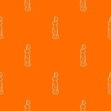 Statue pattern vector orange Stock Illustration