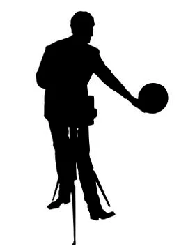 The statue of the photographer. Stock Illustration