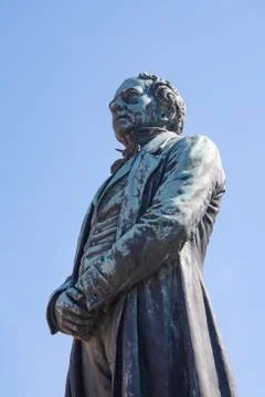 Statue of physicist and chemist Hans Christian Oersted - H.C. Ørsted. Stock Photos