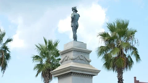 Statue of Ponce De Leon in St. Augustine, Florida, United States. 스톡 동영상 116046515