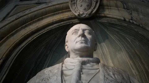 Statue of Pope at Vatican Museum. Stock Footage 198738549
