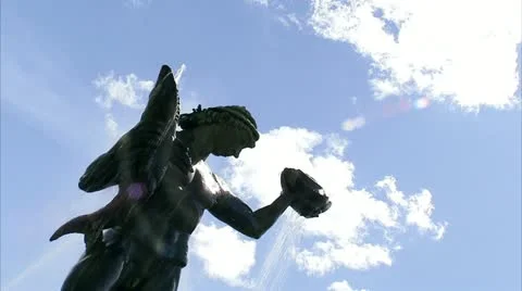 The statue Poseidon, Gothenburg Video stock 11287328