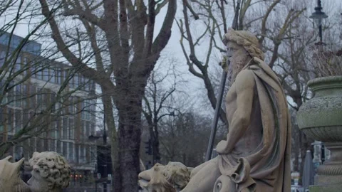 Statue of Poseidon, Urban Background Stock-Footage 229114094