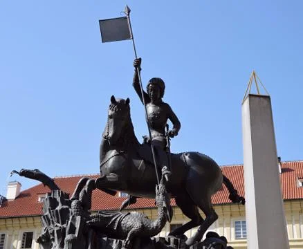 Statue in Prague Stock Photos