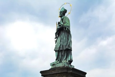 Statue on prague Stock Photos