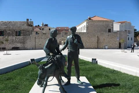 Statue in Primosten Stock Photos