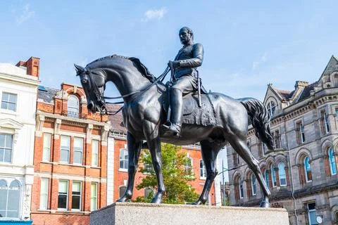 Statue of Prince Albert in Wolverhampton, UK Stock Photos