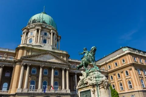 Statue of Prince Eugene of Savoy in Budapest Hungary Stock Photos